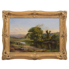 19th Century English Landscape Painting by Benjamin Williams Leader, British