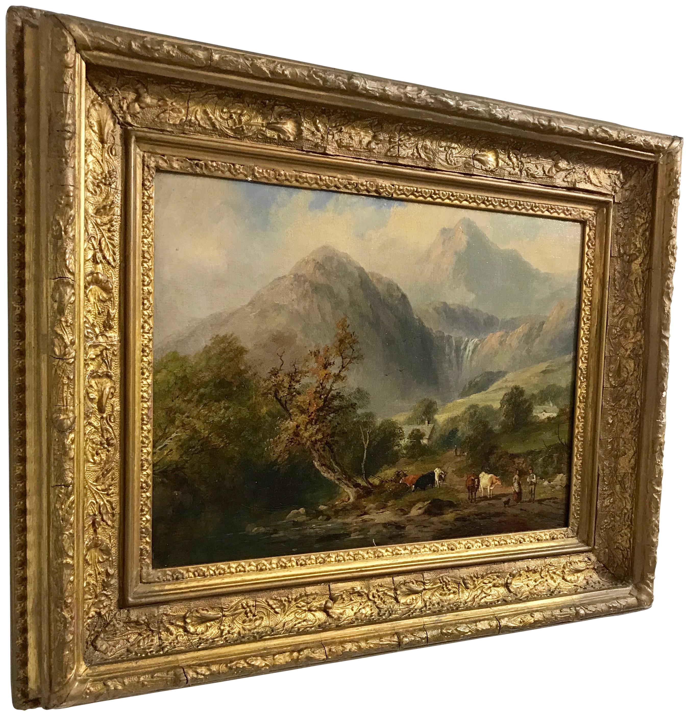 Hand-Painted 19th Century English Landscape Painting