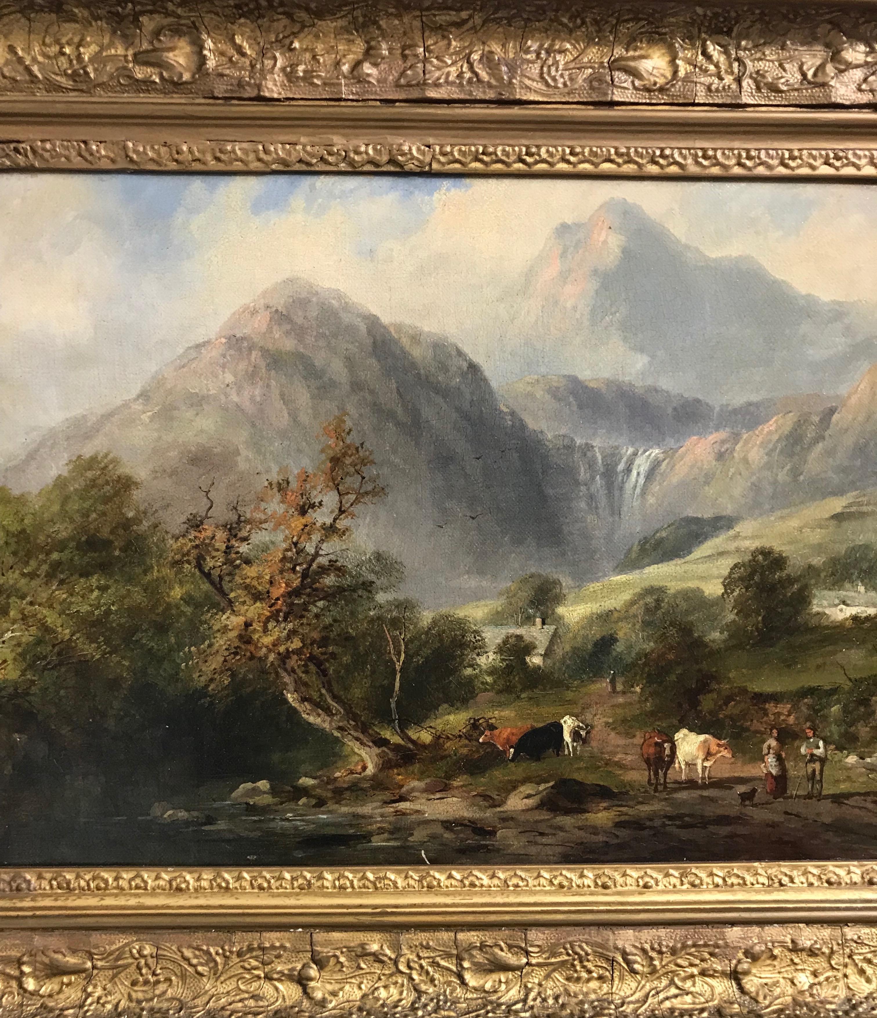 Canvas 19th Century English Landscape Painting