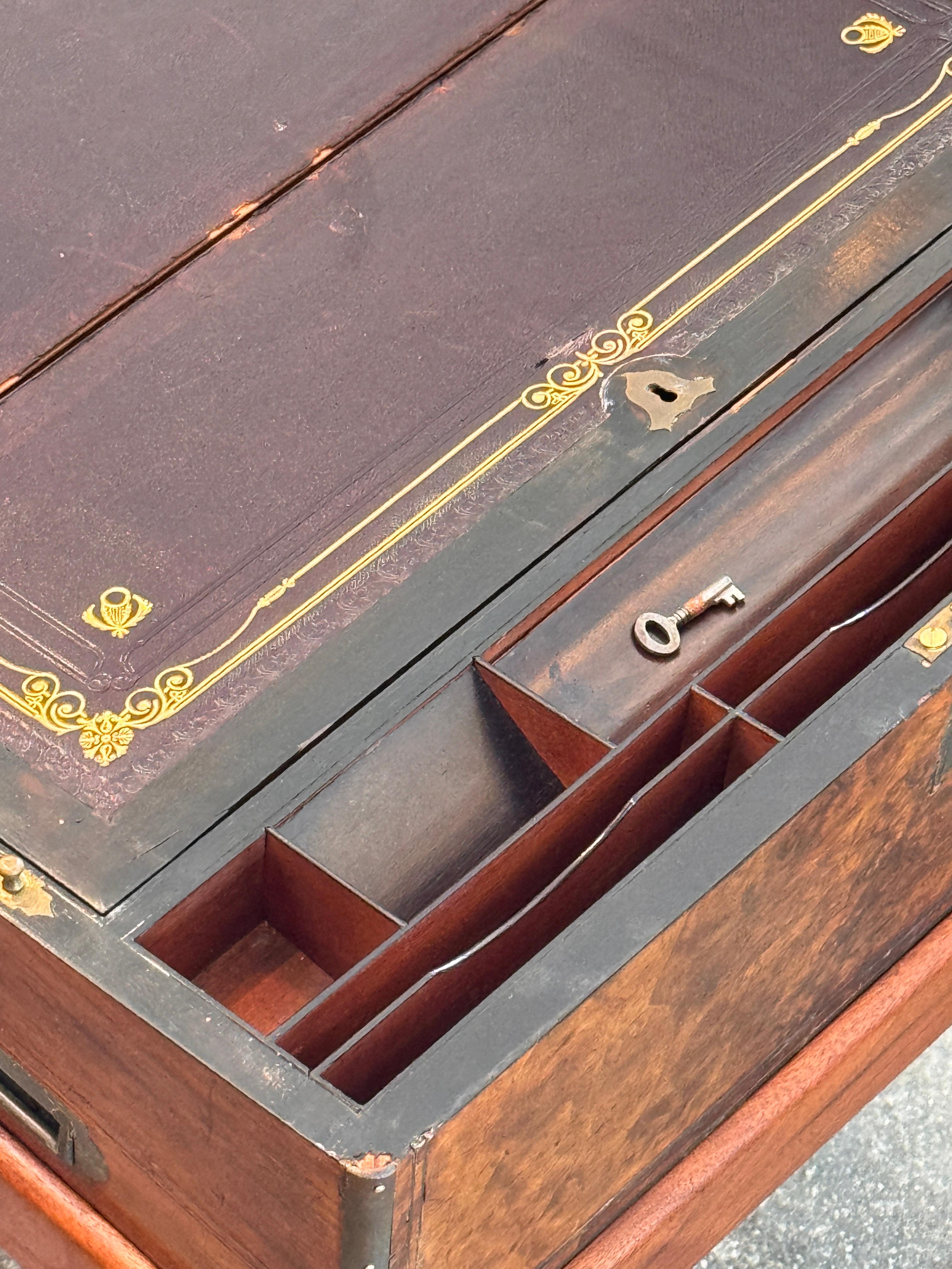 19th Century English Lap Desk on Stand For Sale 1