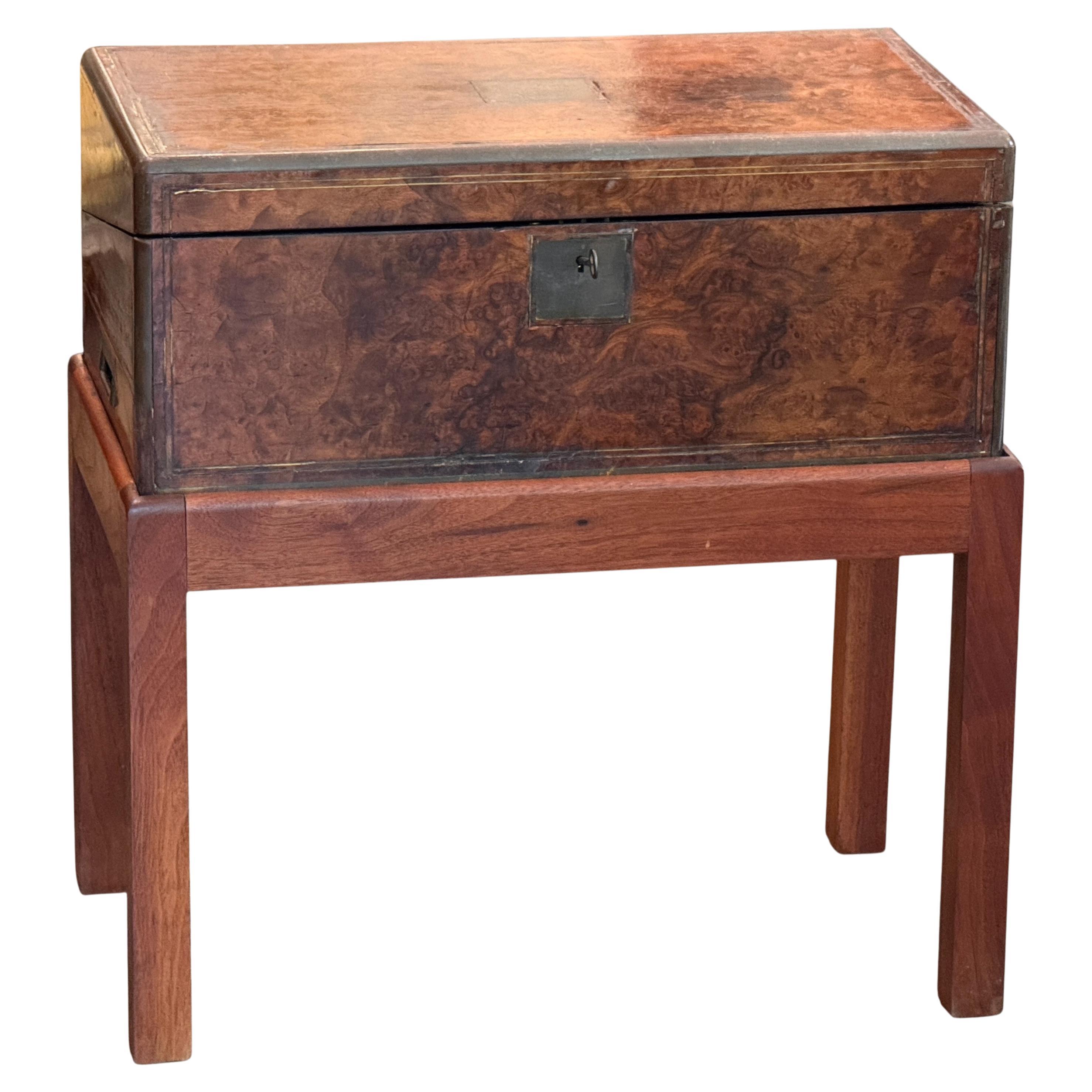19th Century English Lap Desk on Stand For Sale