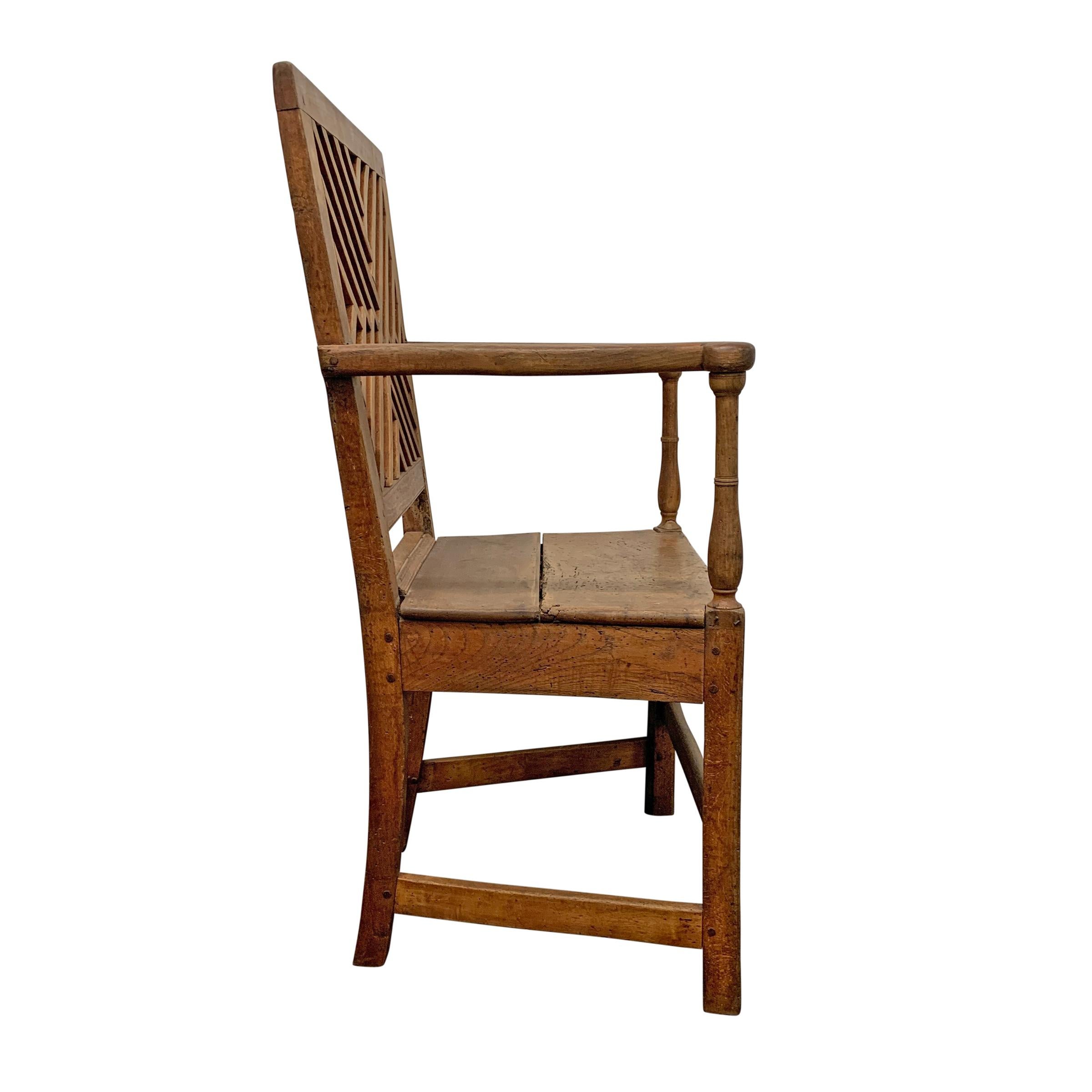 straight back arm chair