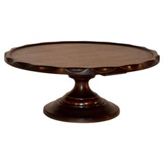 19th Century English Lazy Susan with Pie Crust Edge