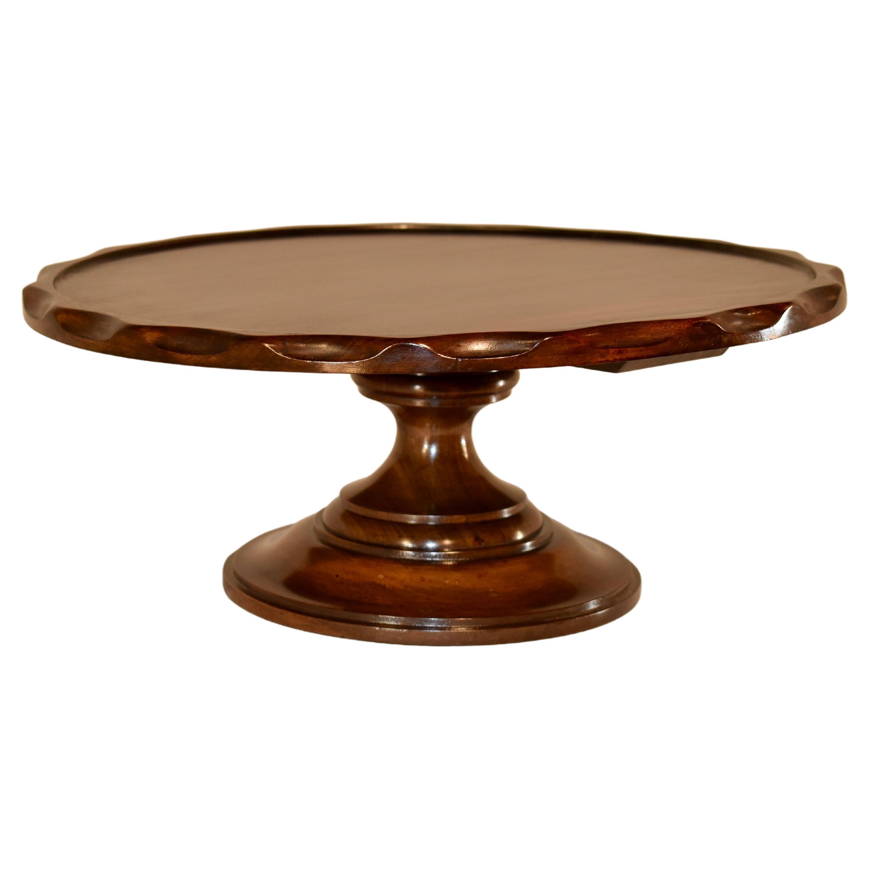 19th Century English Lazy Susan with Pie Crust Edge For Sale