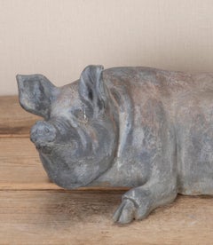 Cochon en plomb anglais du 19e siècle