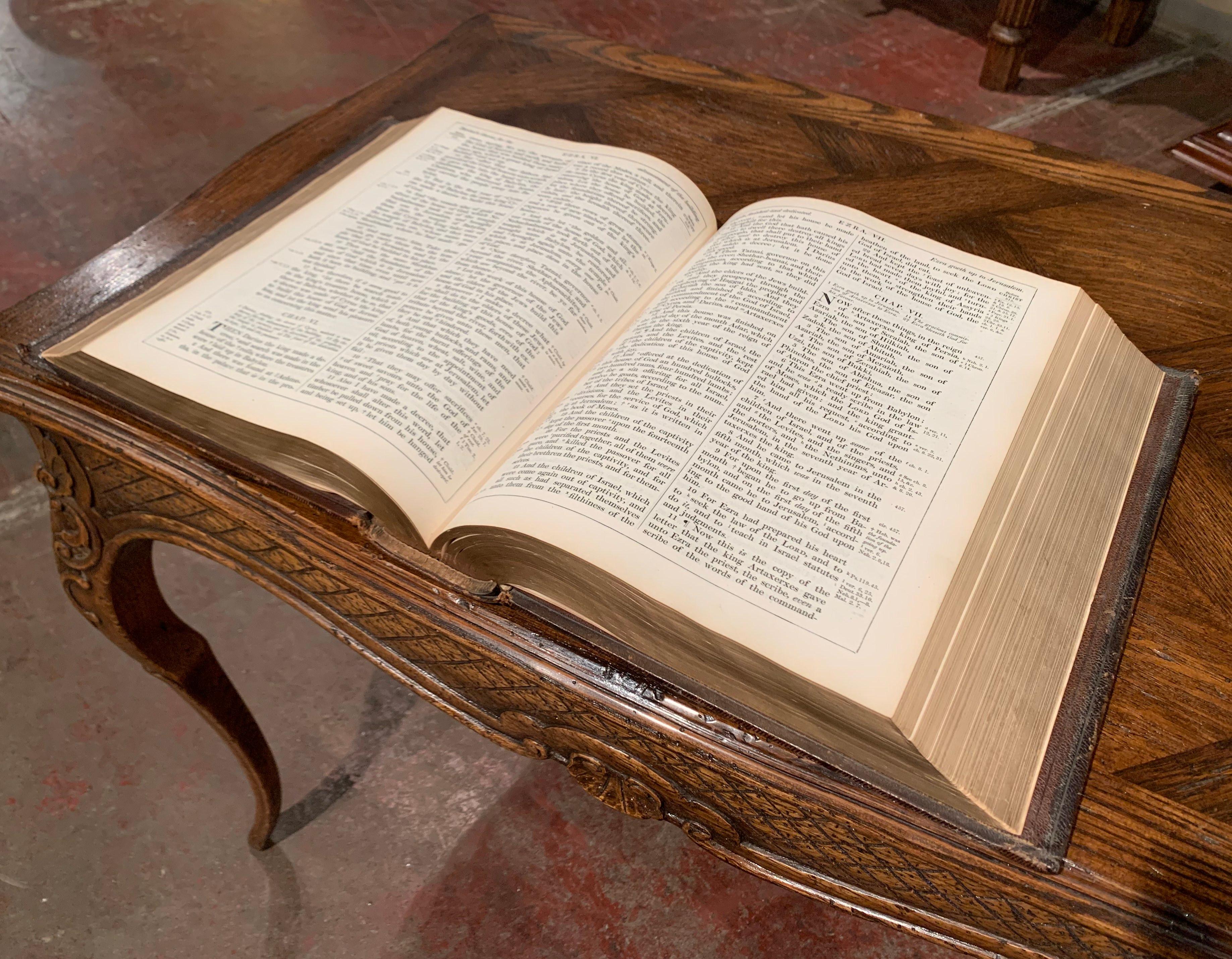 19th Century English Leather-Bound Holy Bible, Dated 1866 1
