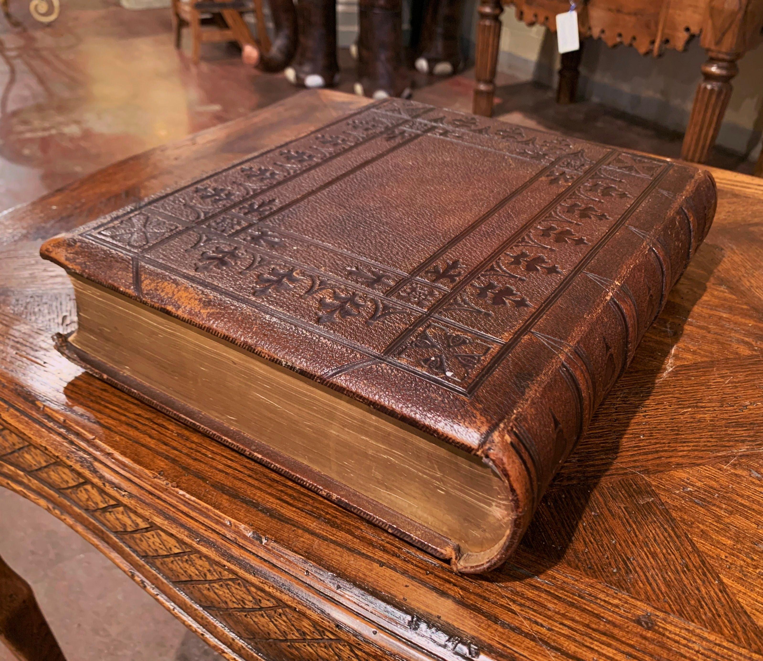 19th Century English Leather-Bound Holy Bible, Dated 1866 2