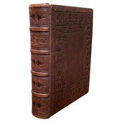 Antique 19th Century English Leather-Bound Holy Bible, Dated 1866
