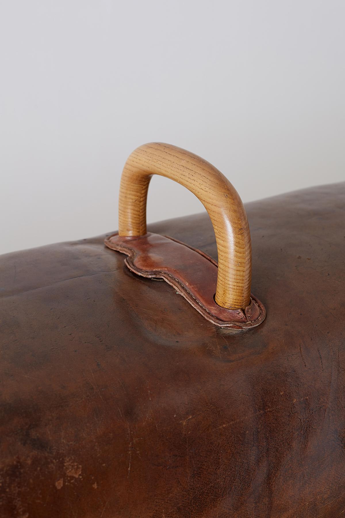 19th Century English Leather Gymnastic Pommel Horse 1