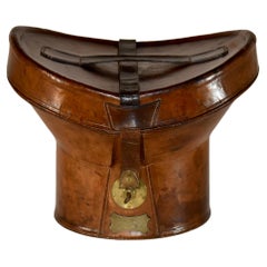 Antique 19th Century English Leather Hat Box