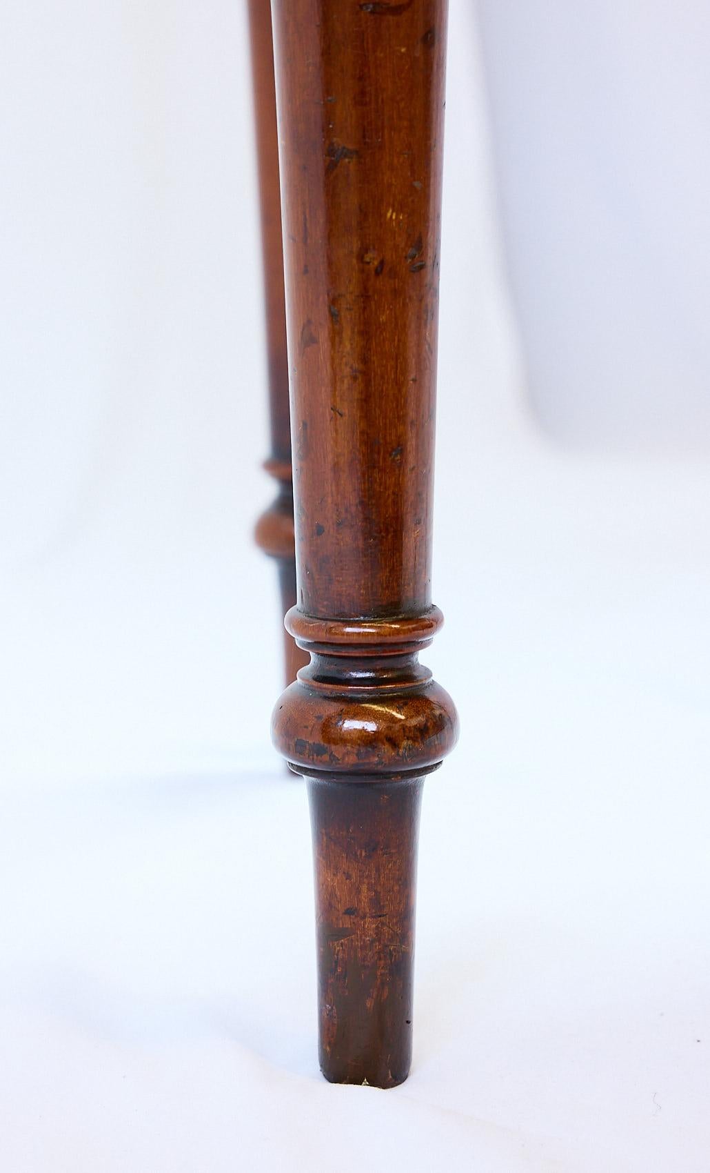 19th Century English Leather Top Writing Table 10
