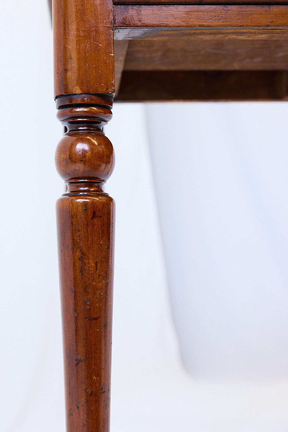 19th Century English Leather Top Writing Table 11