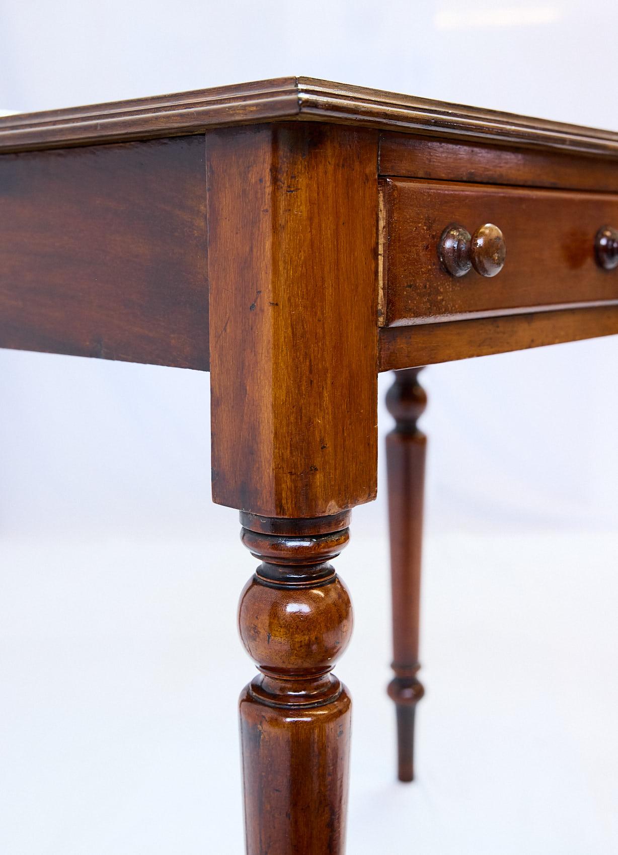 19th Century English Leather Top Writing Table 12
