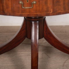19th Century English Leather Topped Rent Table