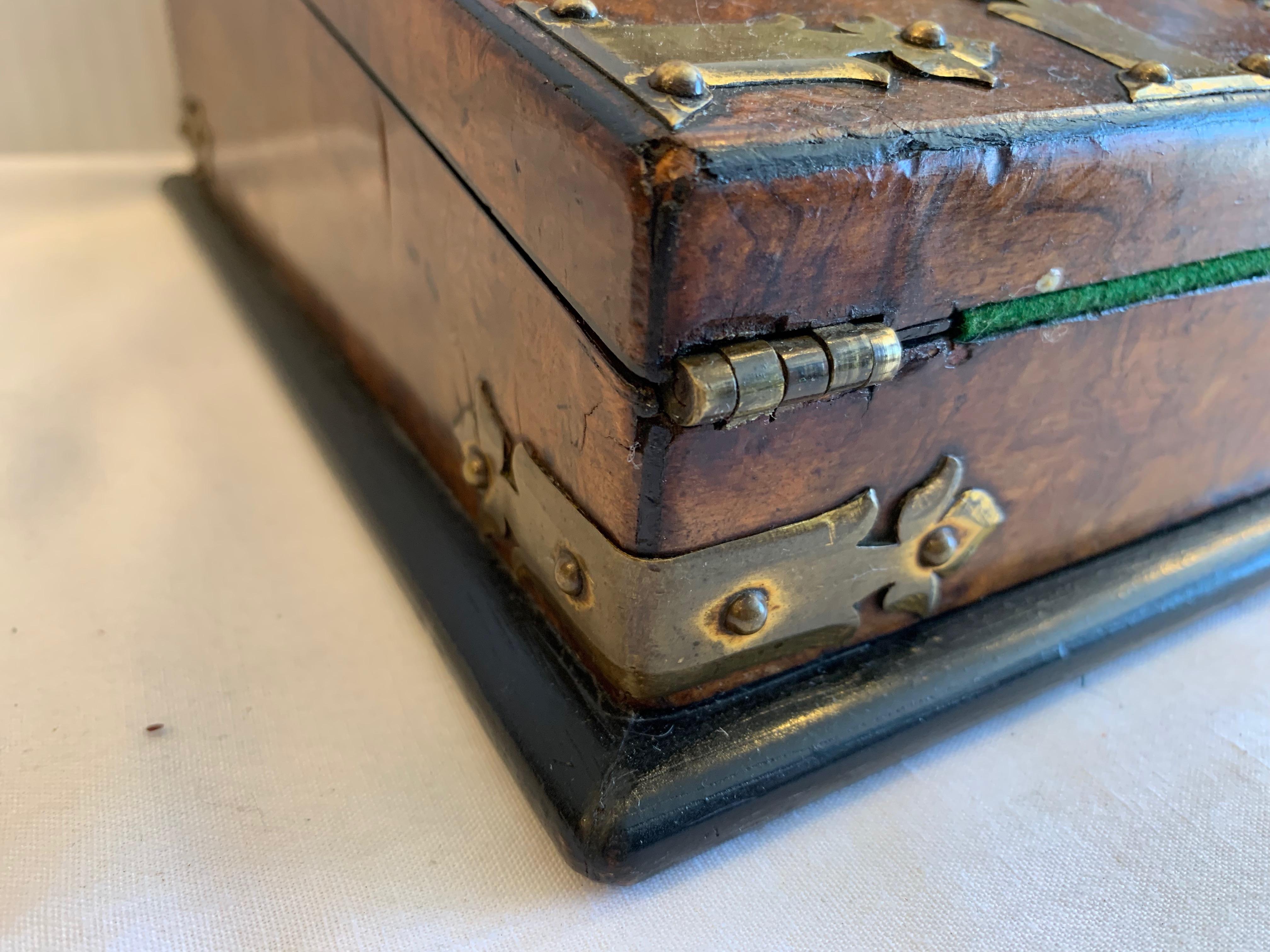 19TH Century English Letterbox / Lap Desk / Inkstand 9