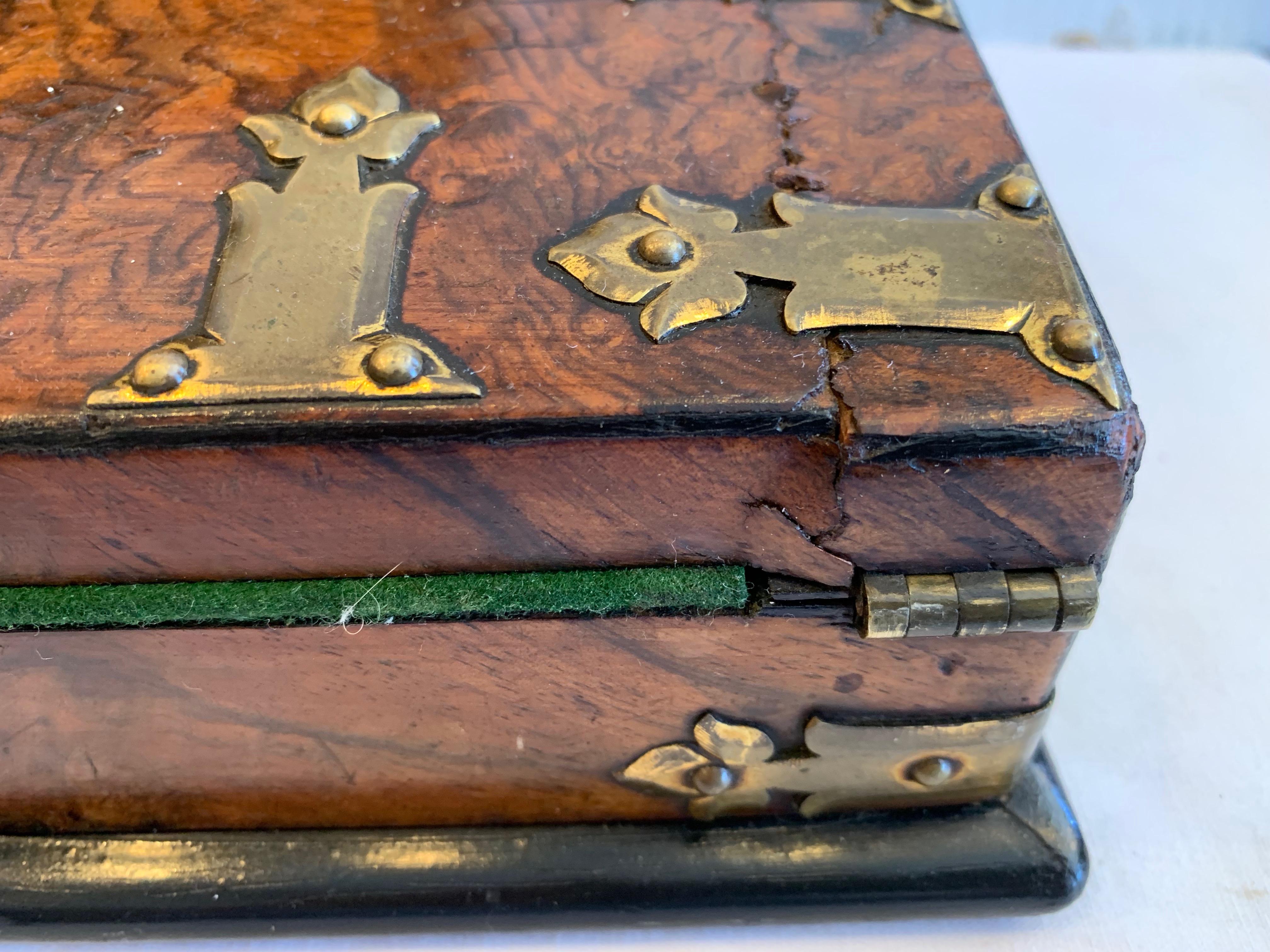 19TH Century English Letterbox / Lap Desk / Inkstand 10