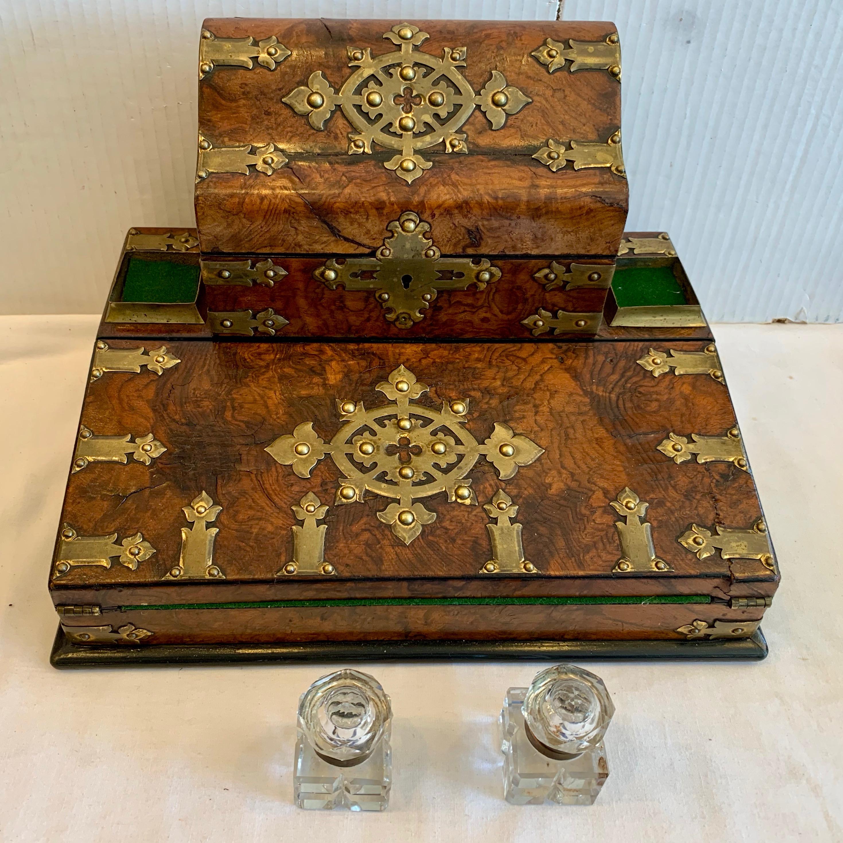 19TH Century English Letterbox / Lap Desk / Inkstand 11