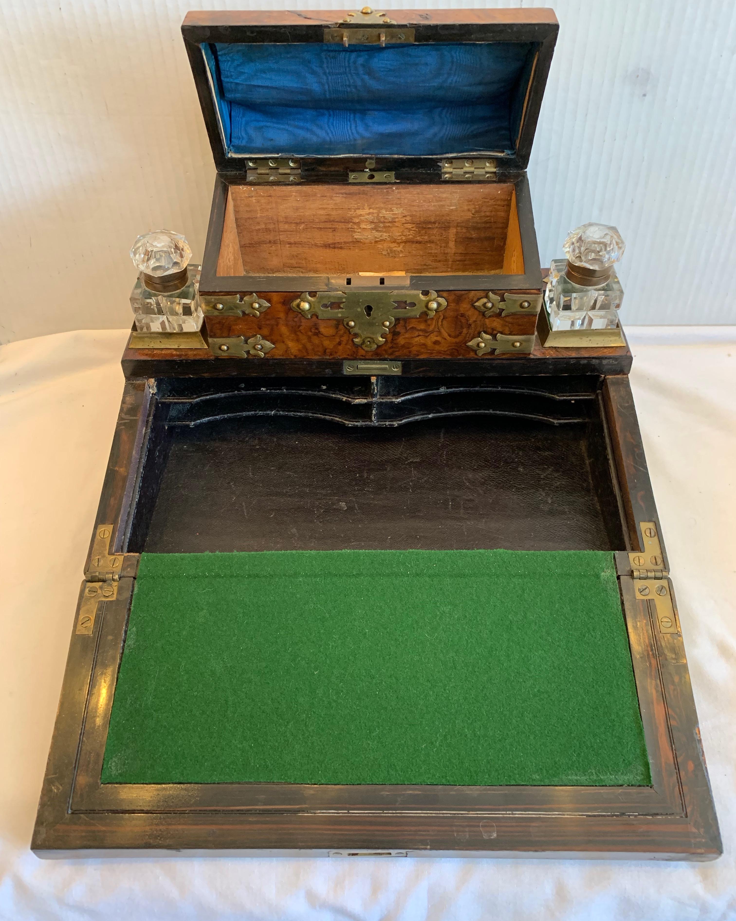 19th Century 19TH Century English Letterbox / Lap Desk / Inkstand