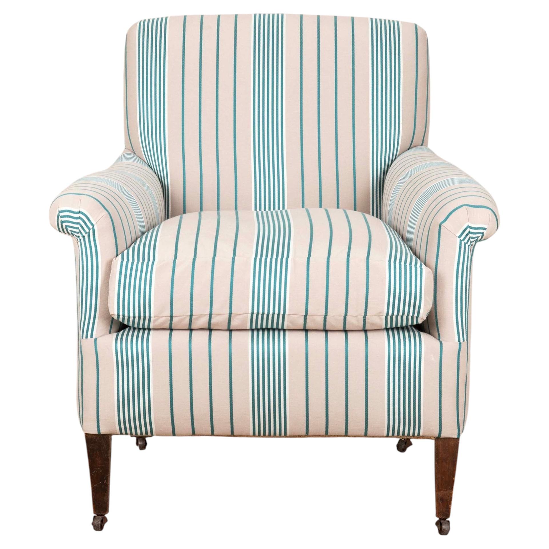 Fauteuil de bibliothèque anglais du XIXe siècle