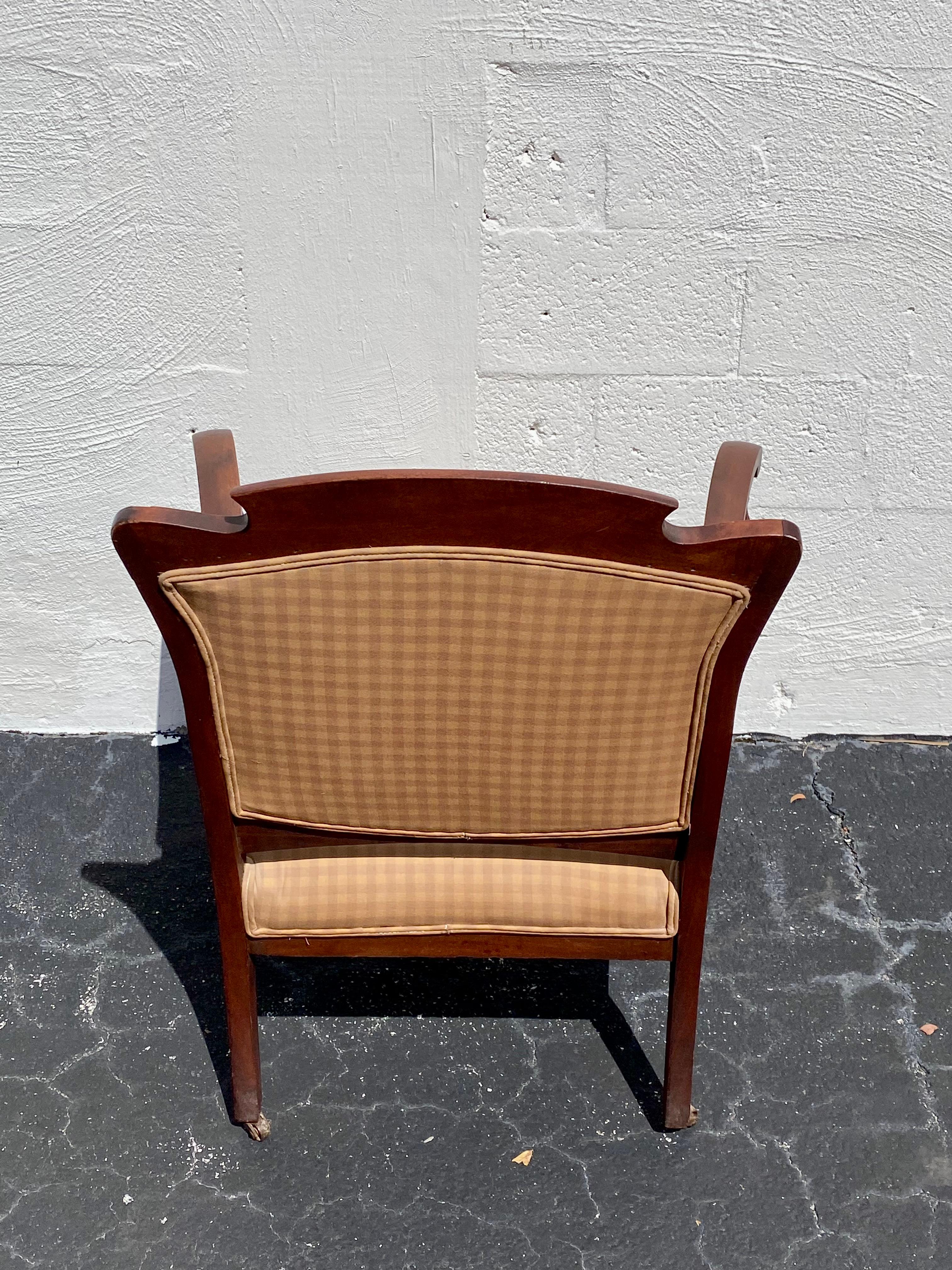 Chaise de bibliothèque anglaise du 19ème siècle sur roulettes en vente 5