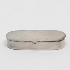 Boîte à bibelots anglaise en argent long du 19e siècle