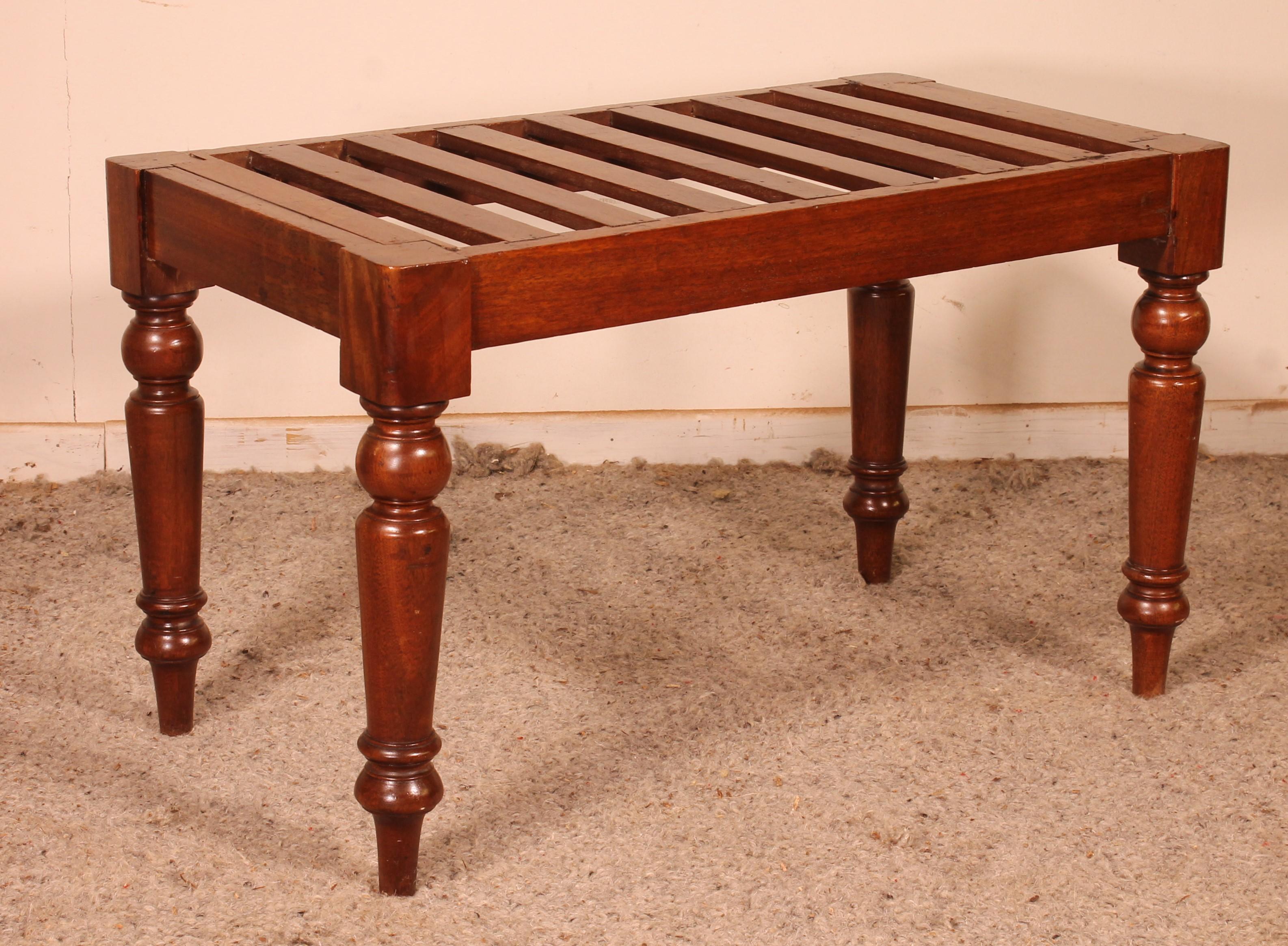 British 19th Century English Luggage Rack In Mahogany