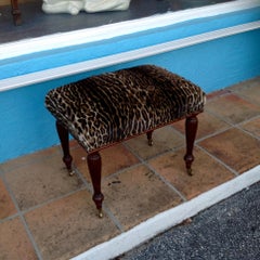 19th Century English Lynx Covered Bench