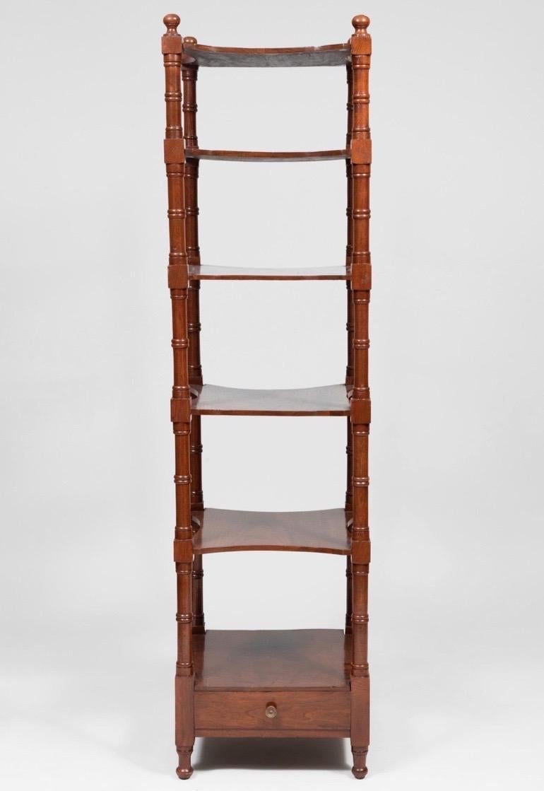 19th Century English Mahogany 6-Tier Étagère In Good Condition For Sale In Charleston, SC