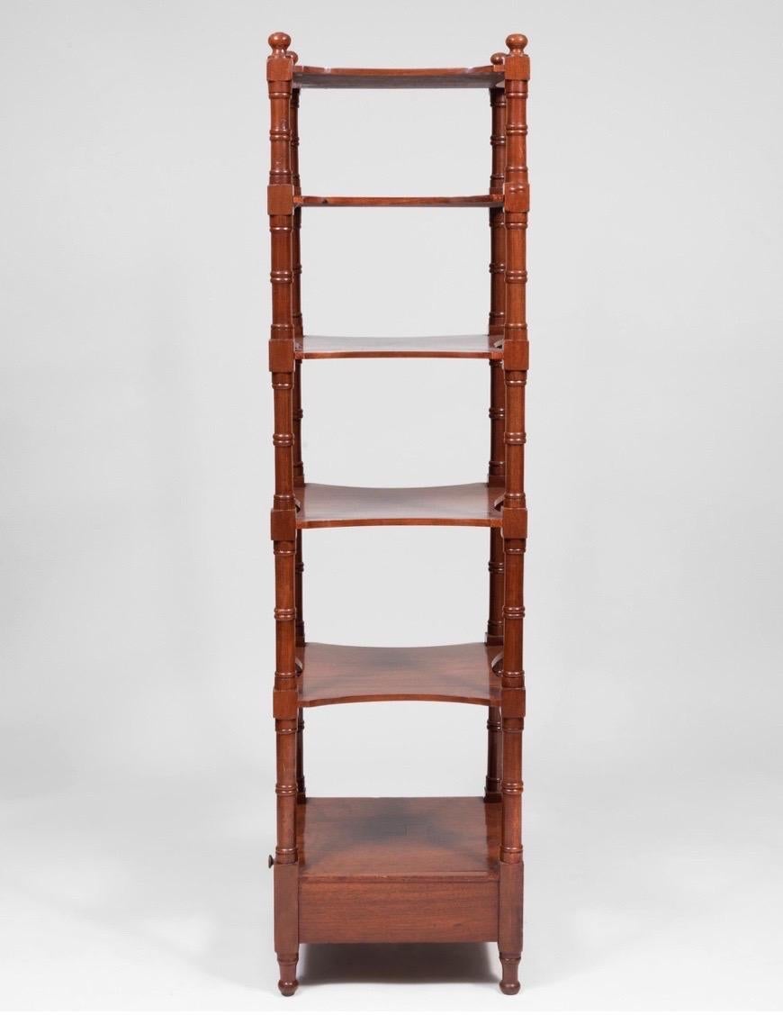 19th Century English Mahogany 6-Tier Étagère For Sale 1