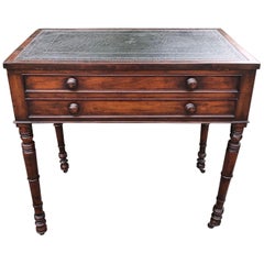 19th Century English Mahogany and Leather Top Architect's Style Desk