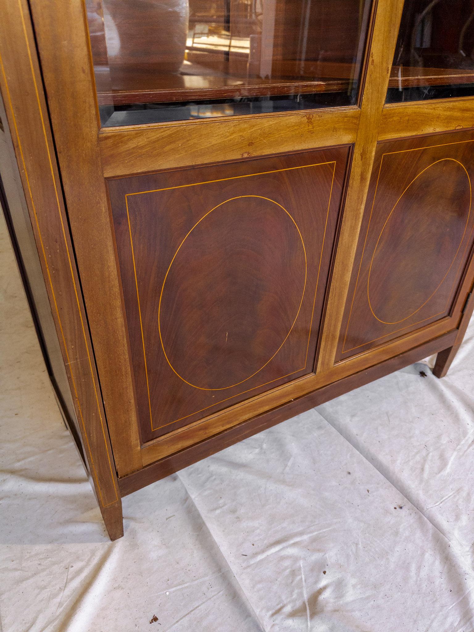 19th Century English Mahogany and Satinwood Cabinet For Sale 15