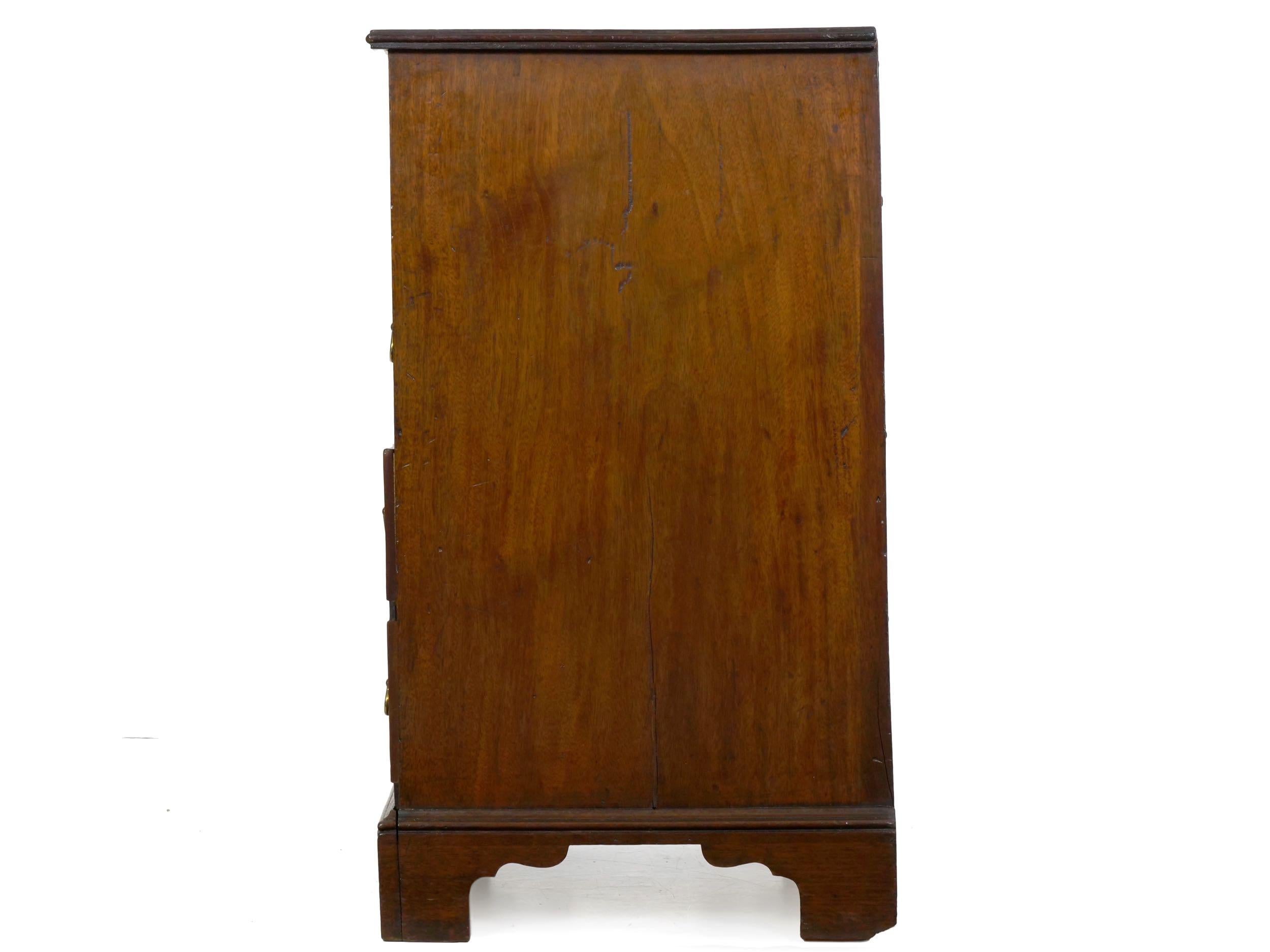 19th Century English Mahogany Antique Bedside Nightstand Table / Office Cabinet 2