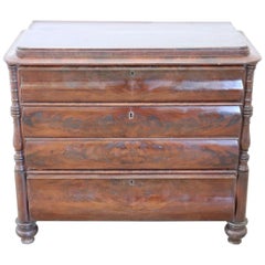 19th Century English Mahogany Antique Commode or Chest of Drawers
