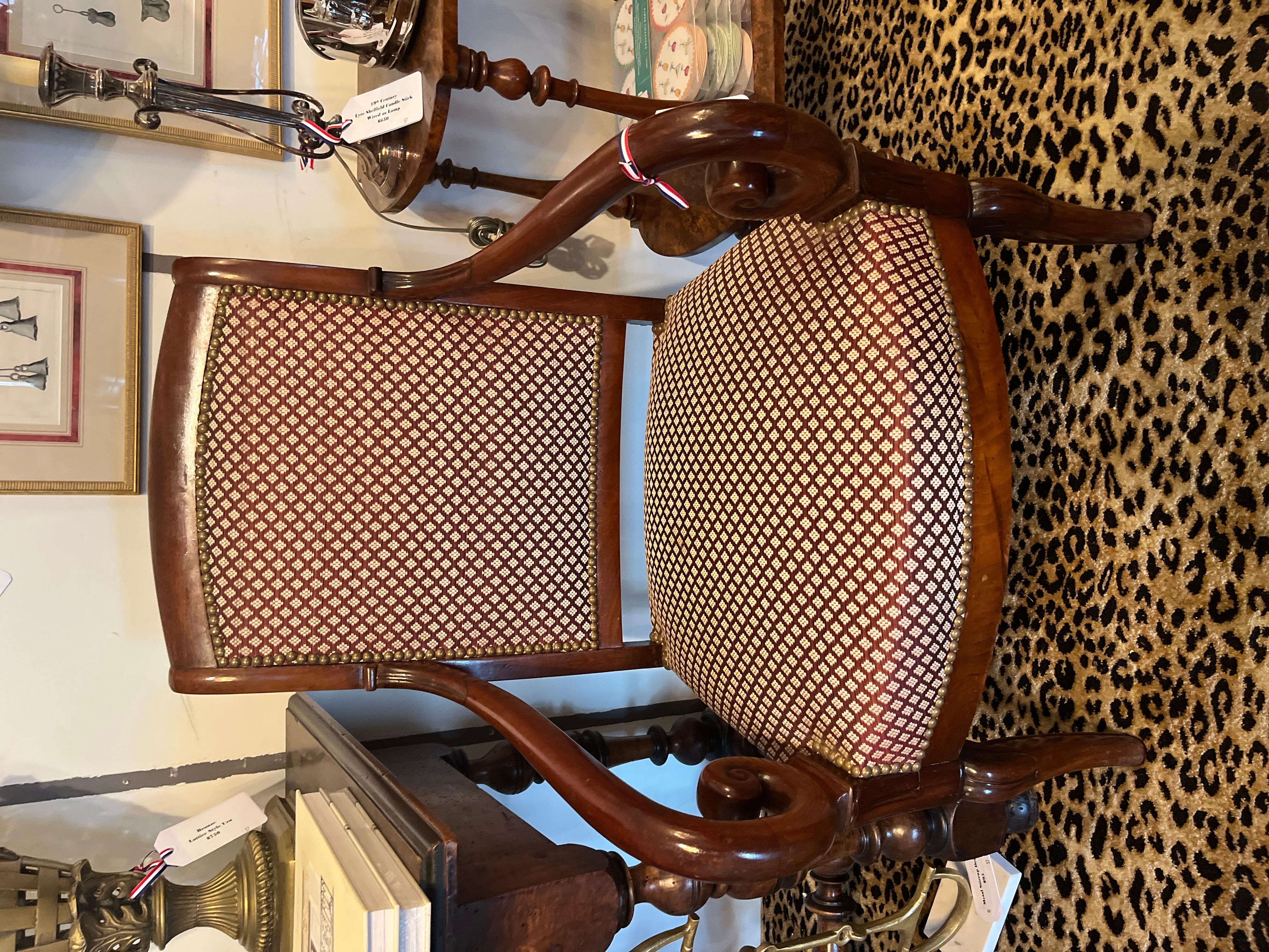 Fauteuil en acajou anglais du 19e siècle vers 1870 Bon état - En vente à Scottsdale, AZ