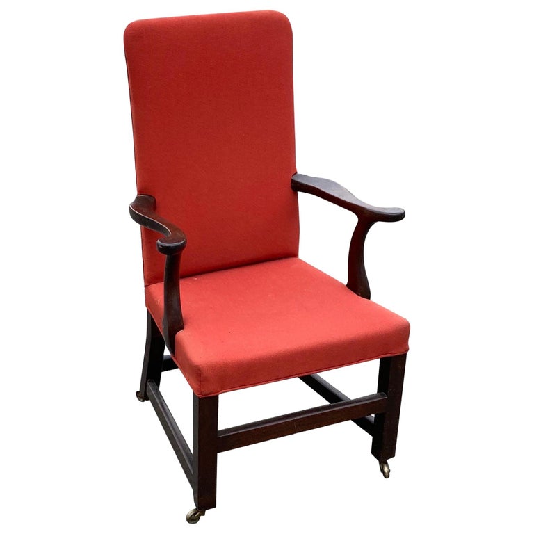 Poltrona inglese in mogano del XIX secolo