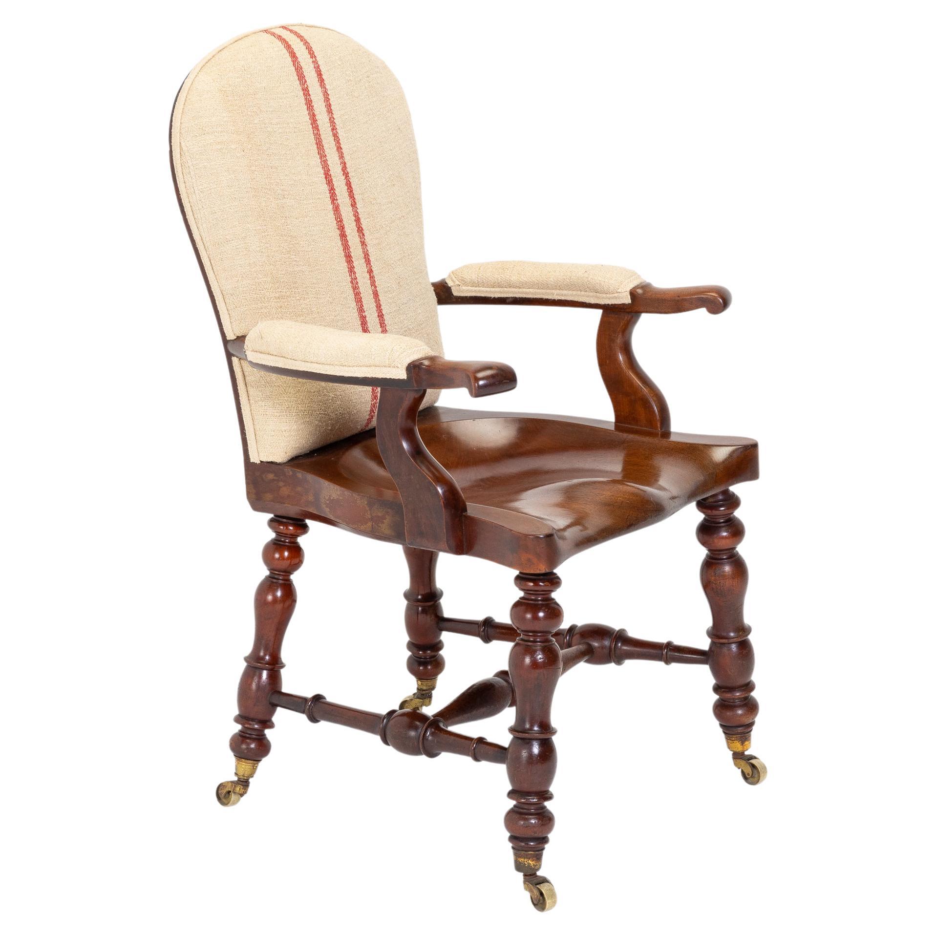 Englischer Mahagoni-Sessel aus dem 19. Jahrhundert