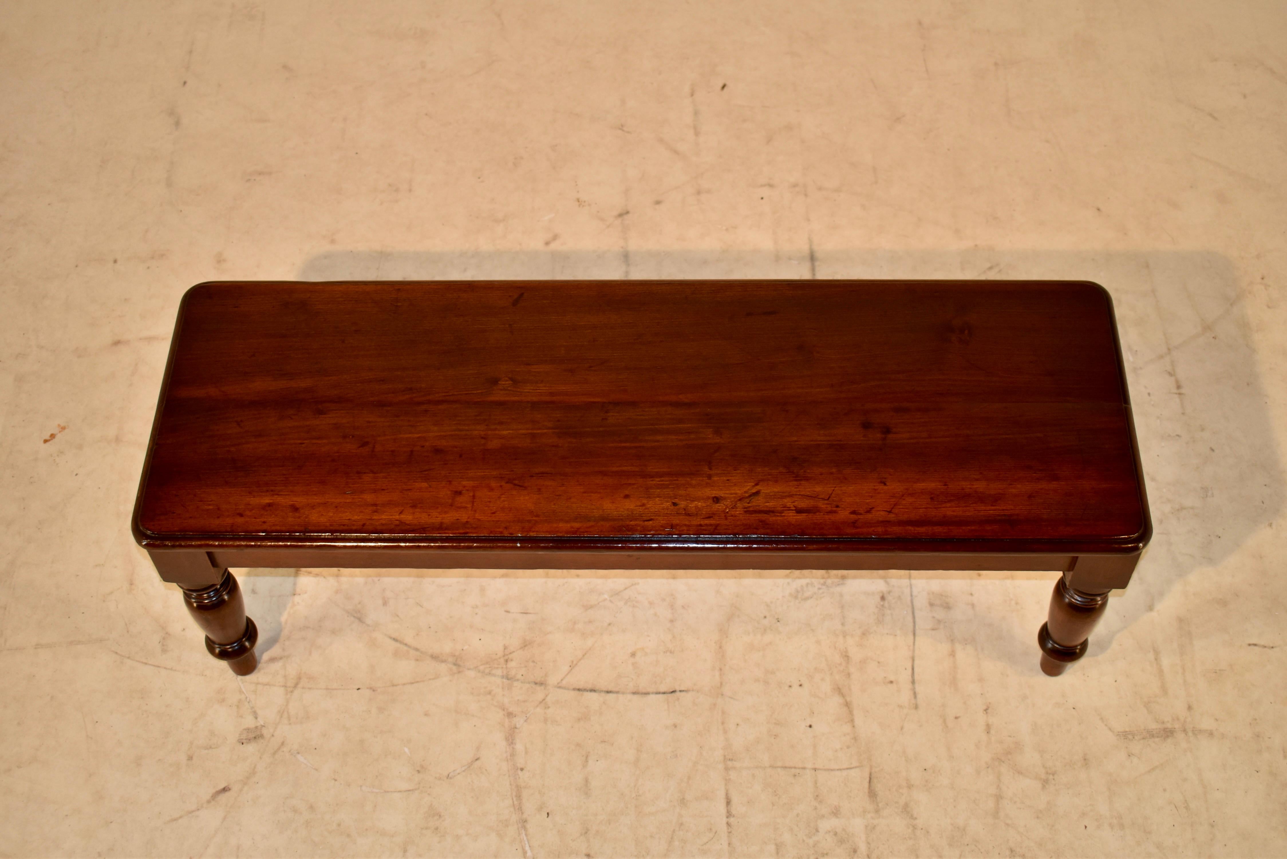 19th Century English Mahogany Bench 4