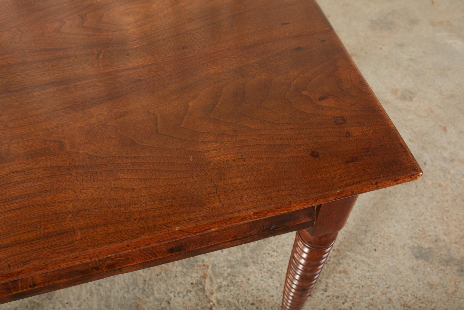 19th Century English Mahogany Bobbin Leg Console Table 3