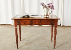 19th Century English Mahogany Bobbin Leg Console Table