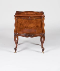 19th Century English Mahogany Bombé Shape Wine Cooler by Holland & Sons