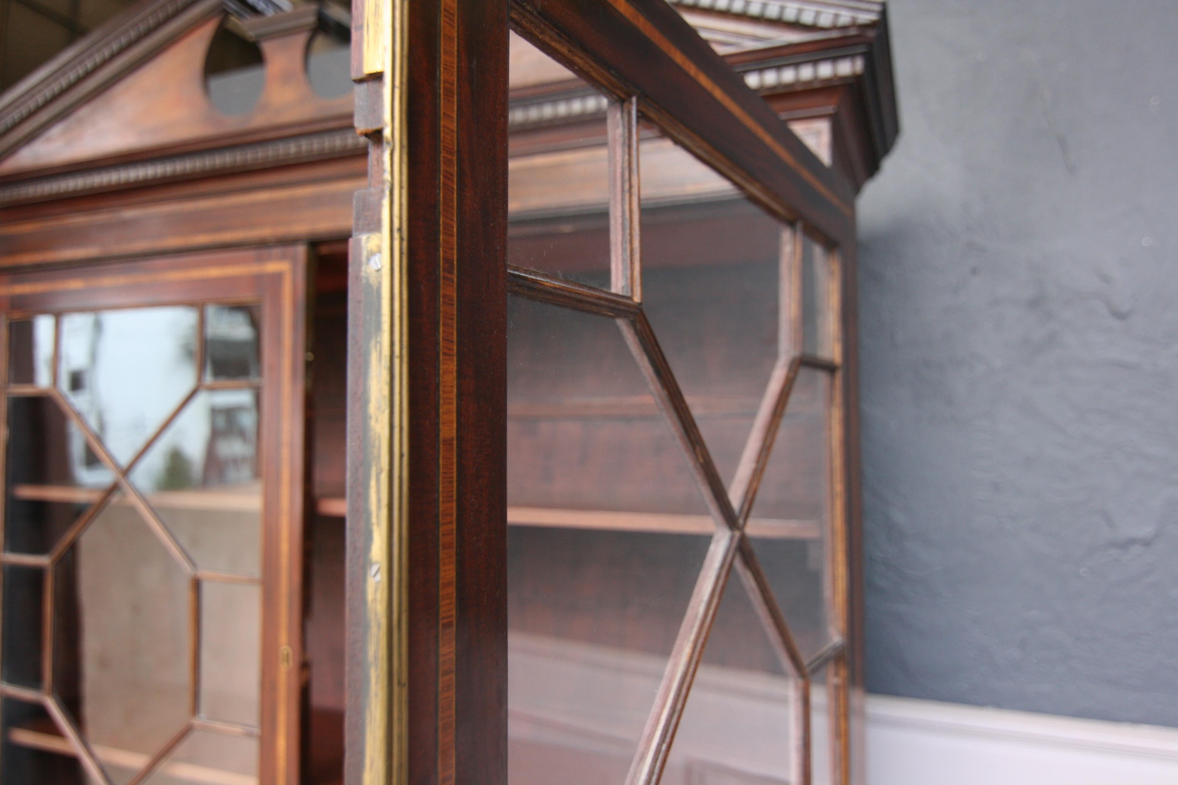 19th Century English Mahogany Bookcase Cabinet 5