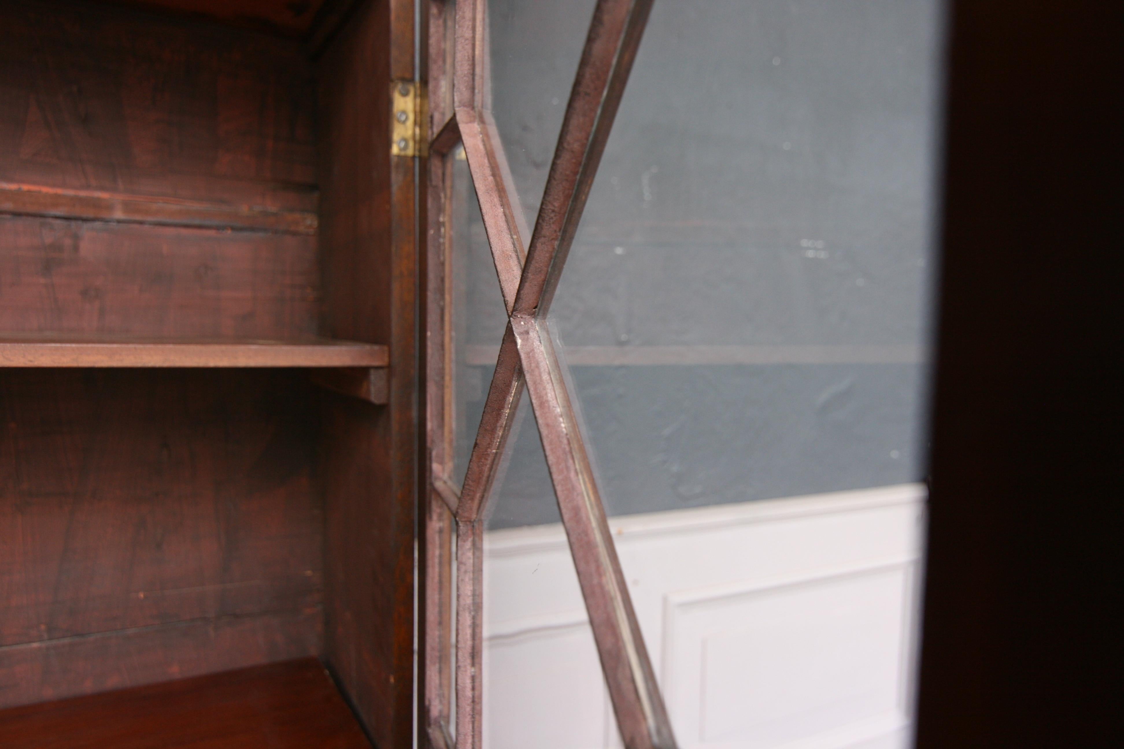 19th Century English Mahogany Bookcase Cabinet 6