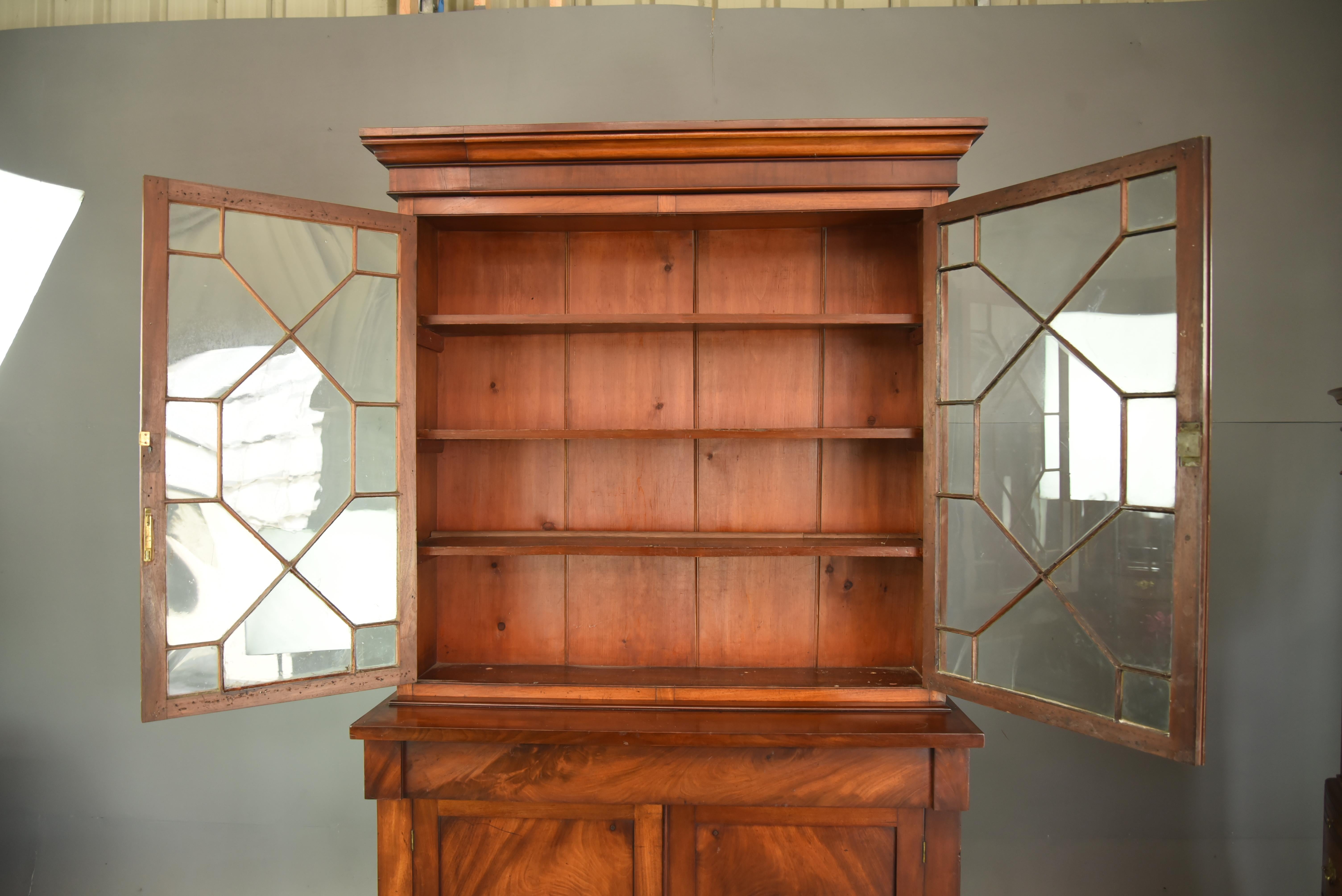 19th century English mahogany bookcase  2
