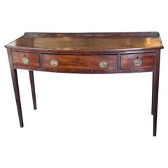 19th-Century English Mahogany Bowfront Server