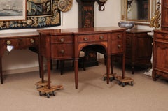 19th Century English Mahogany Bowfront Sideboard