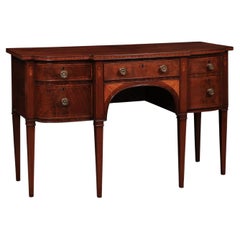 Englisches Mahagoni-Bowfront-Sideboard aus dem 19.
