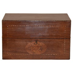 19th Century English Mahogany Box with Inlay