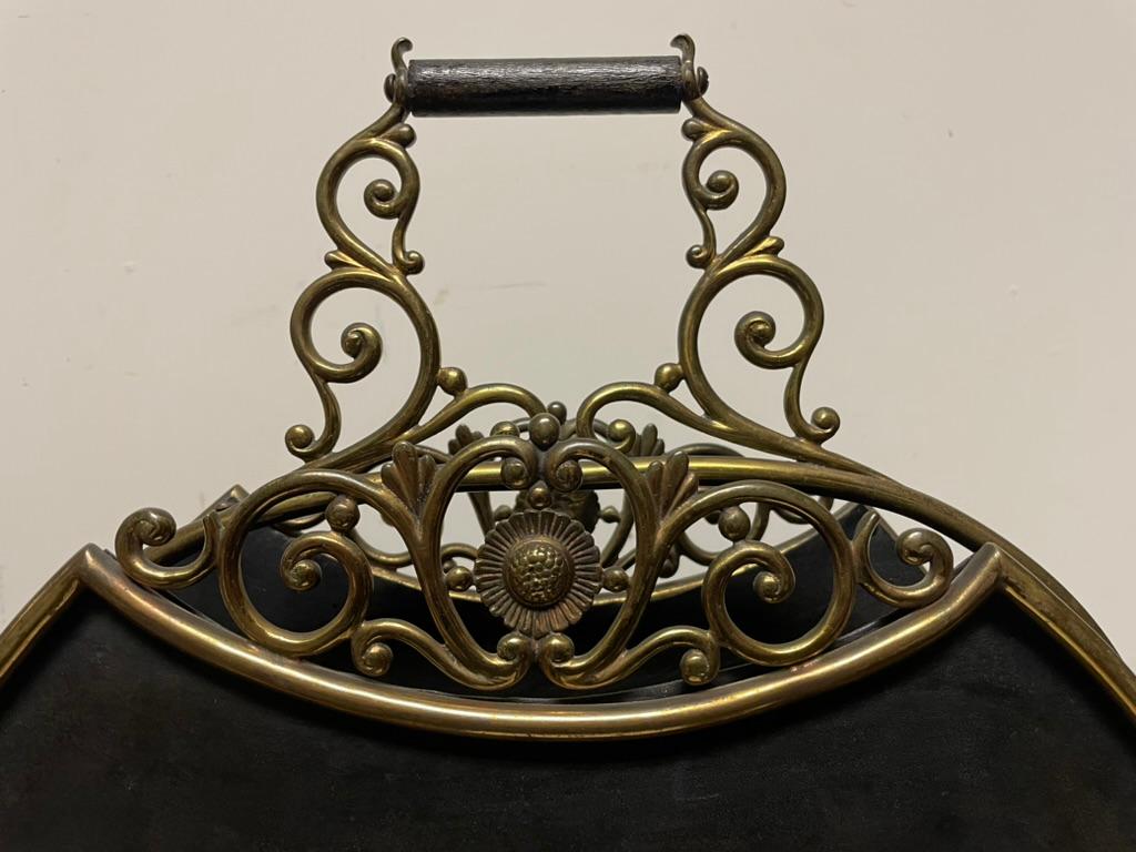 19th Century English Mahogany Brass And Steel Magazine Rack   For Sale 2