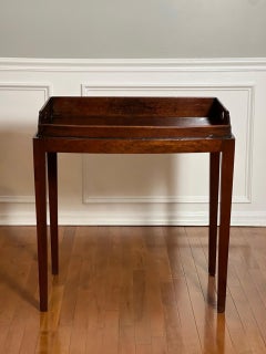 19th Century English Mahogany Butler Serving Tray on Stand