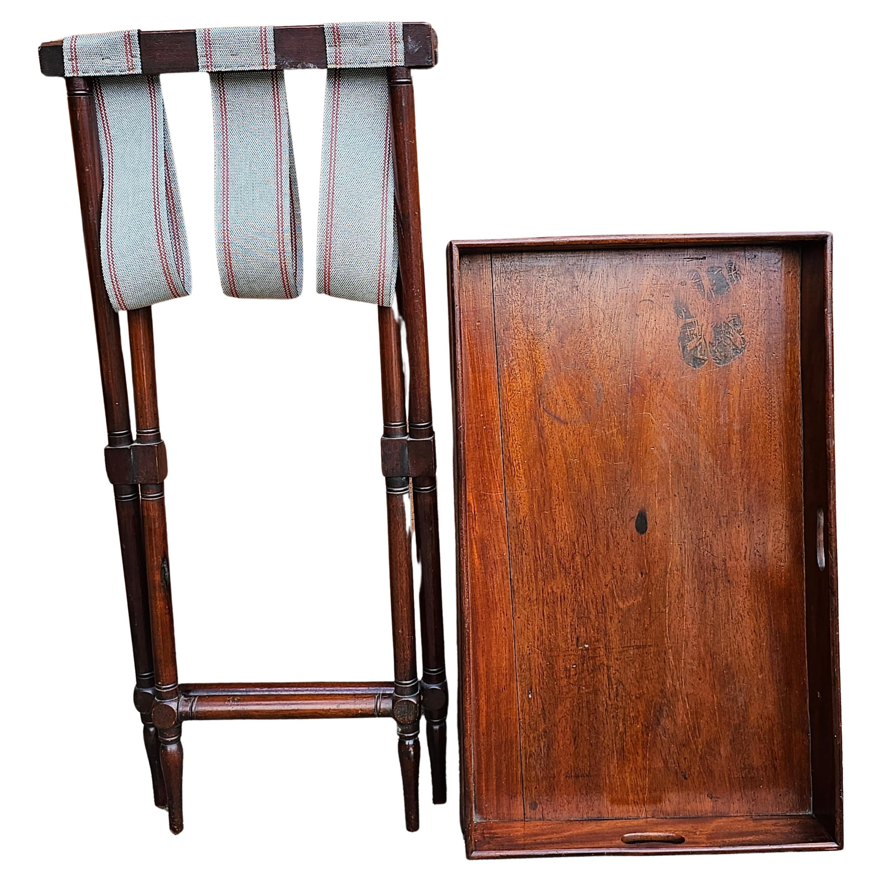 Other 19th Century English Mahogany Butler's Tray Table For Sale